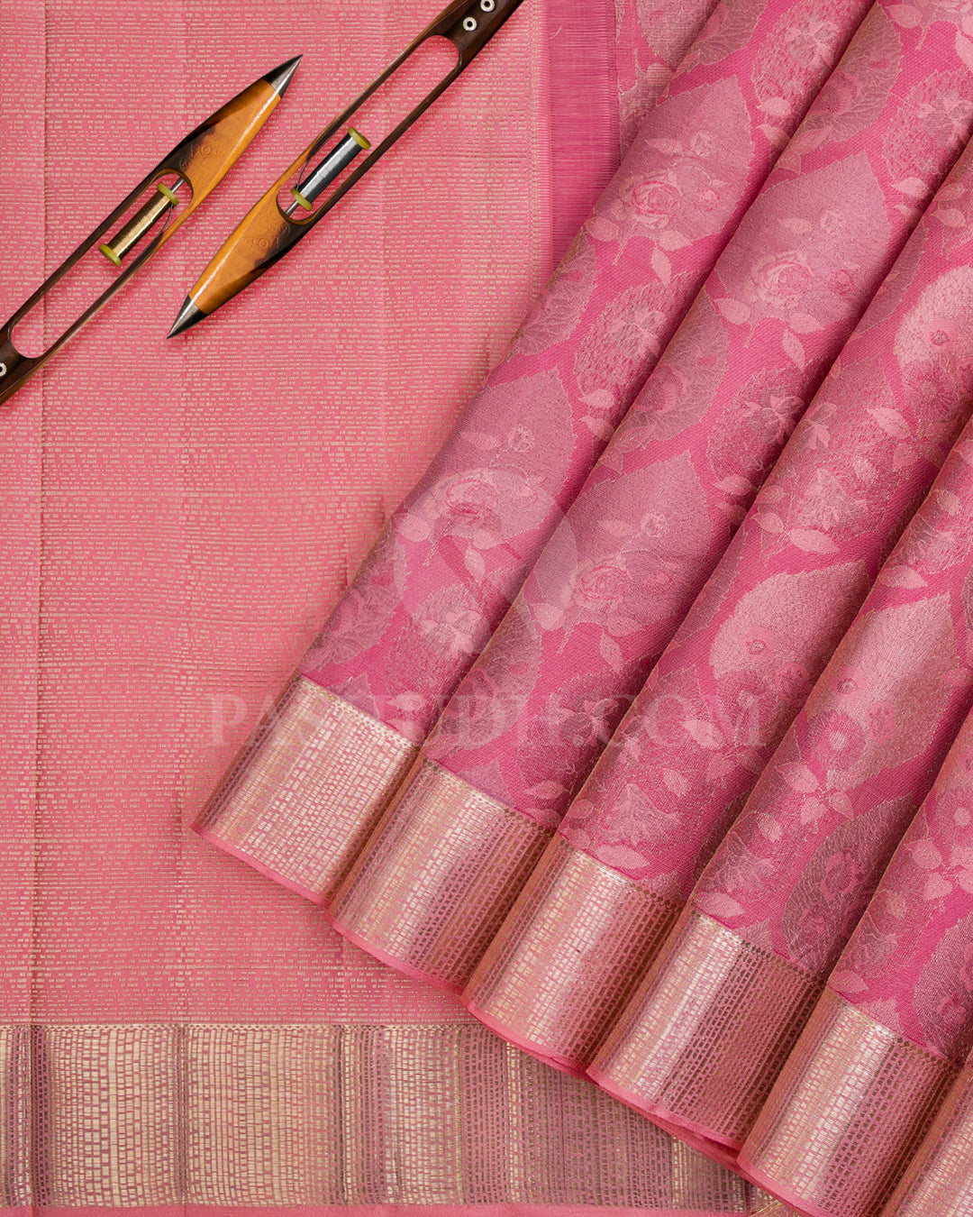 Pink And Peach Kanjivaram Silk Saree - DJ327(A)