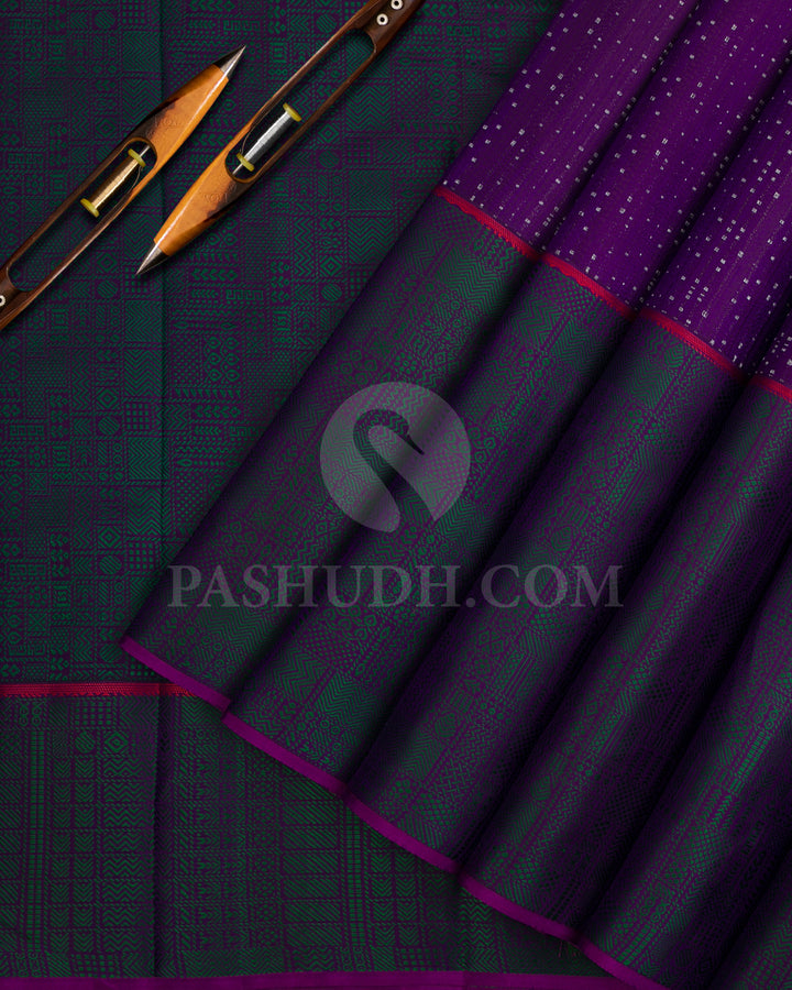 Purple Kanjivaram Silk Saree - D552(A)