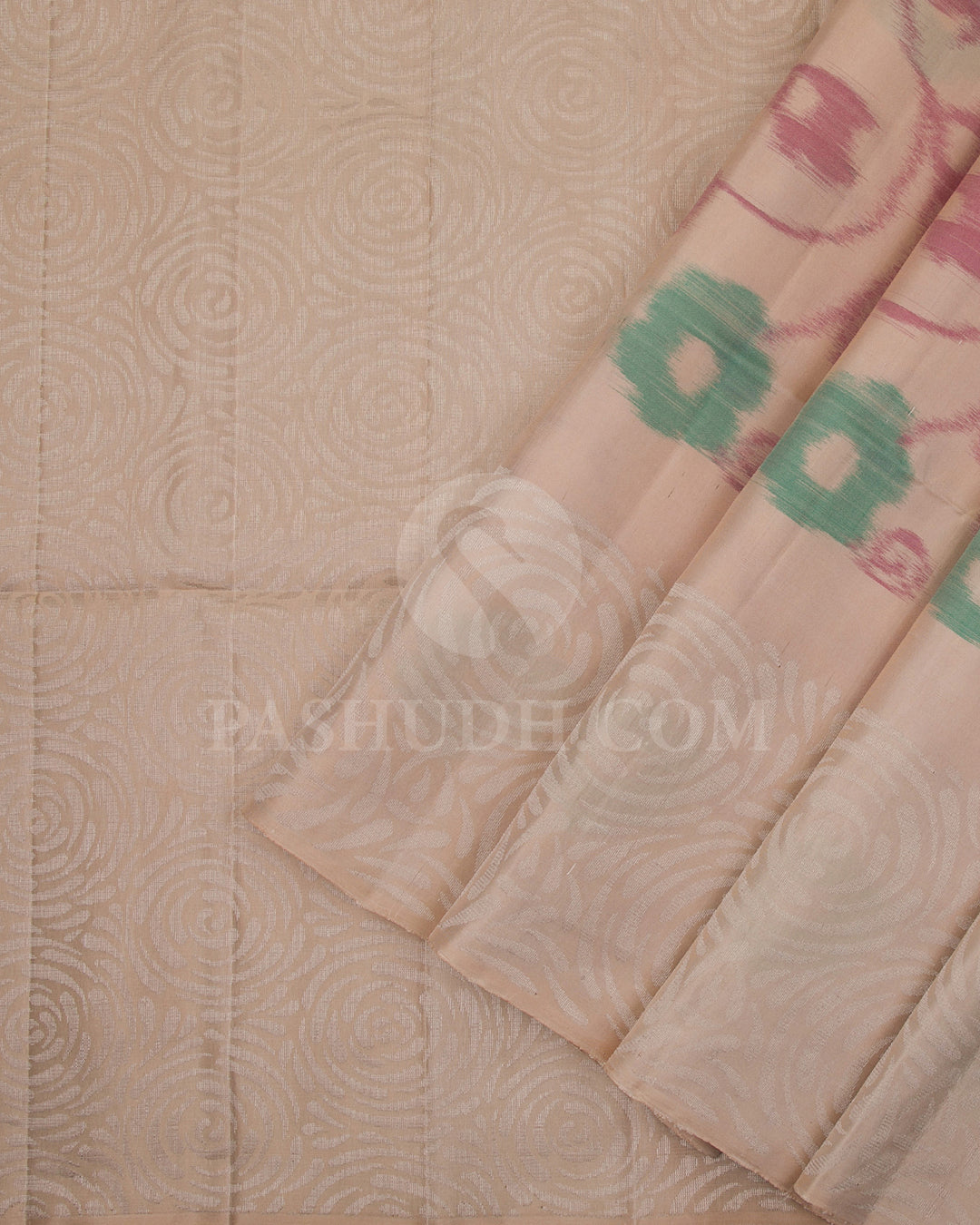 Beige Soft Silk Saree - C33
