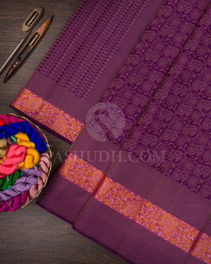 Purple Kanjivaram Silk Saree - DT264(C)