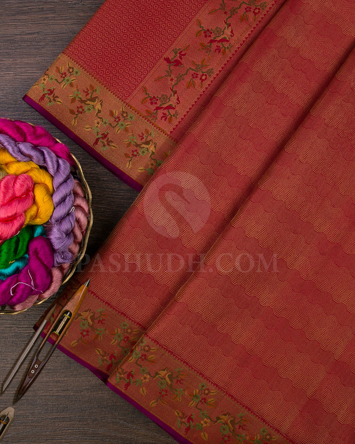 Red Kanjivaram Silk Saree - DJ328(B)