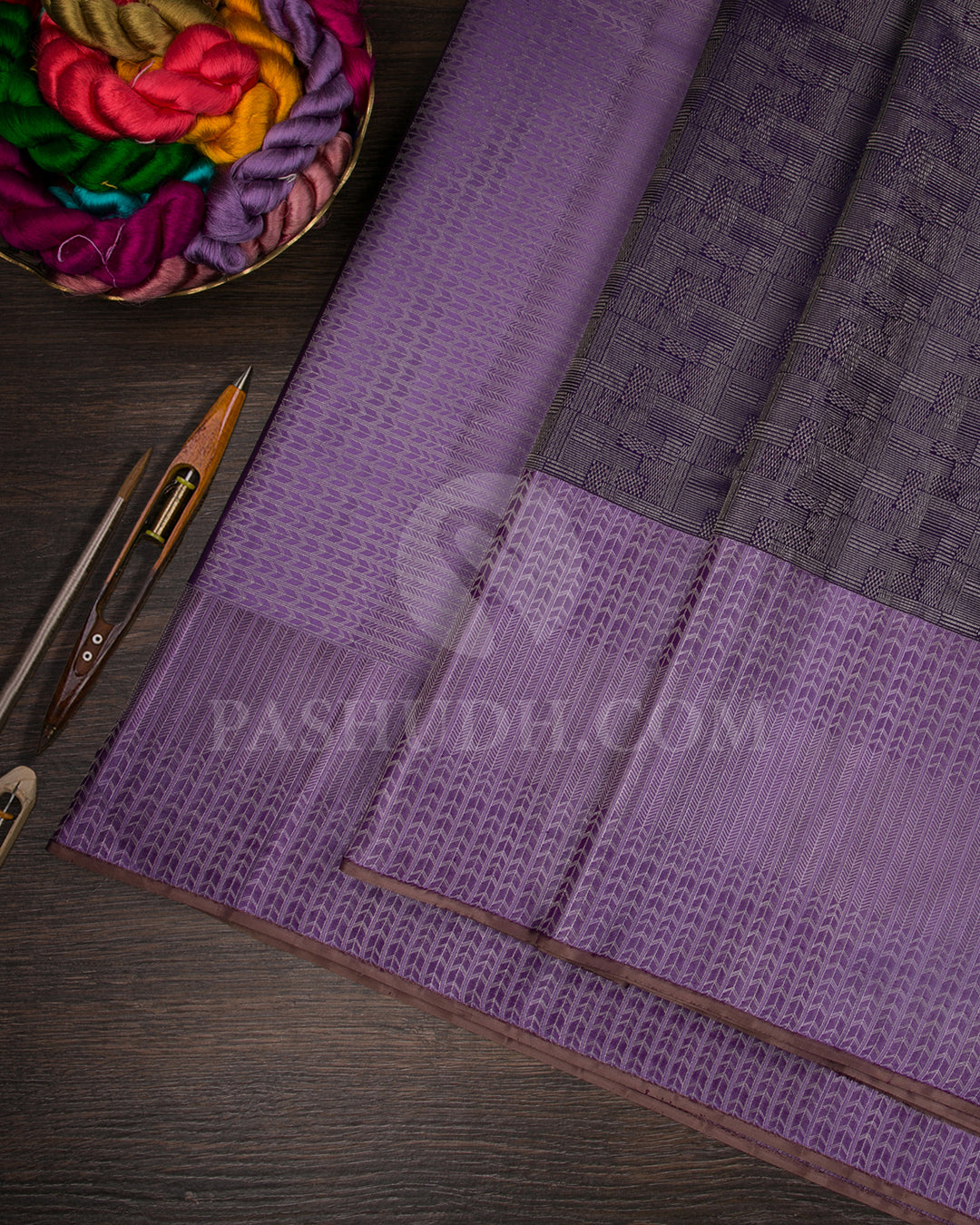 Purple And Lavender Kanjivaram Silk Saree - D571 ( C )