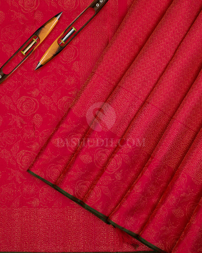 Red Kanjivaram Silk Saree - DJ290(C) - View 1
