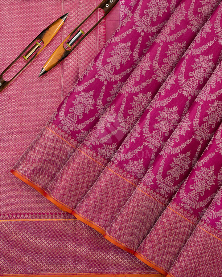 Pink Kanjivaram Silk Saree - DT198 - View 1