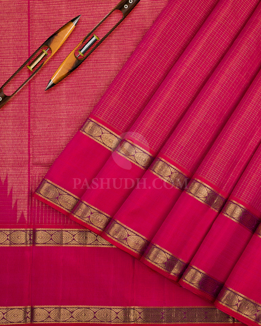 Pink Kanjivaram Silk Saree - S1134(A) - View 2