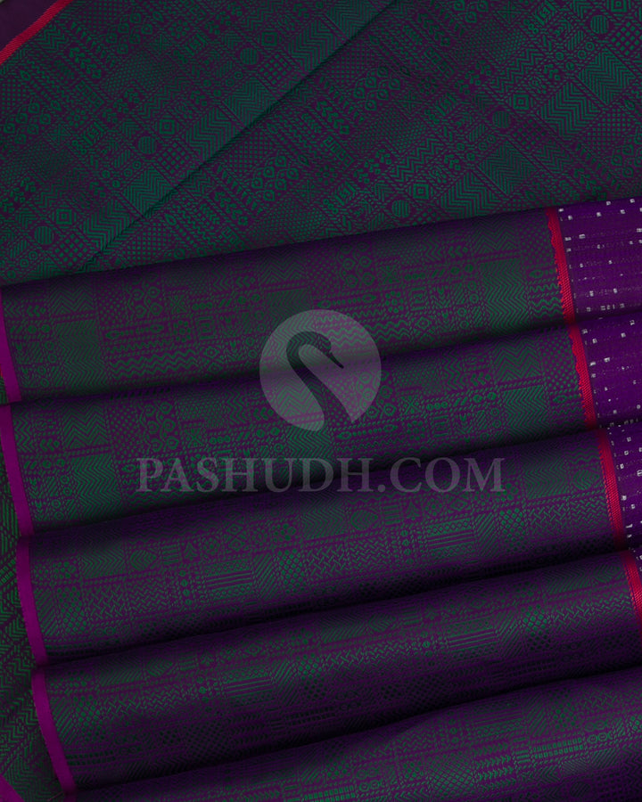 Purple Kanjivaram Silk Saree - D552(A)