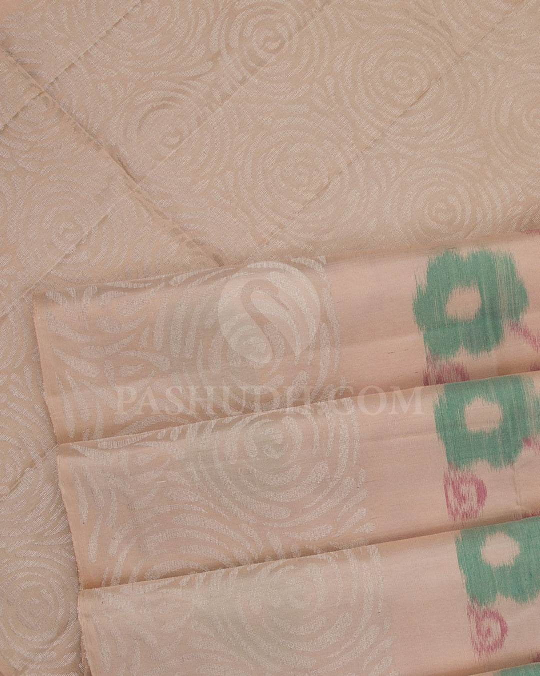 Beige Soft Silk Saree - C33