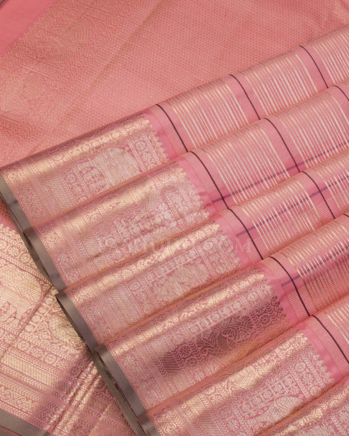 Pink Kanjivaram Silk Saree - DJ273(A) - View 3