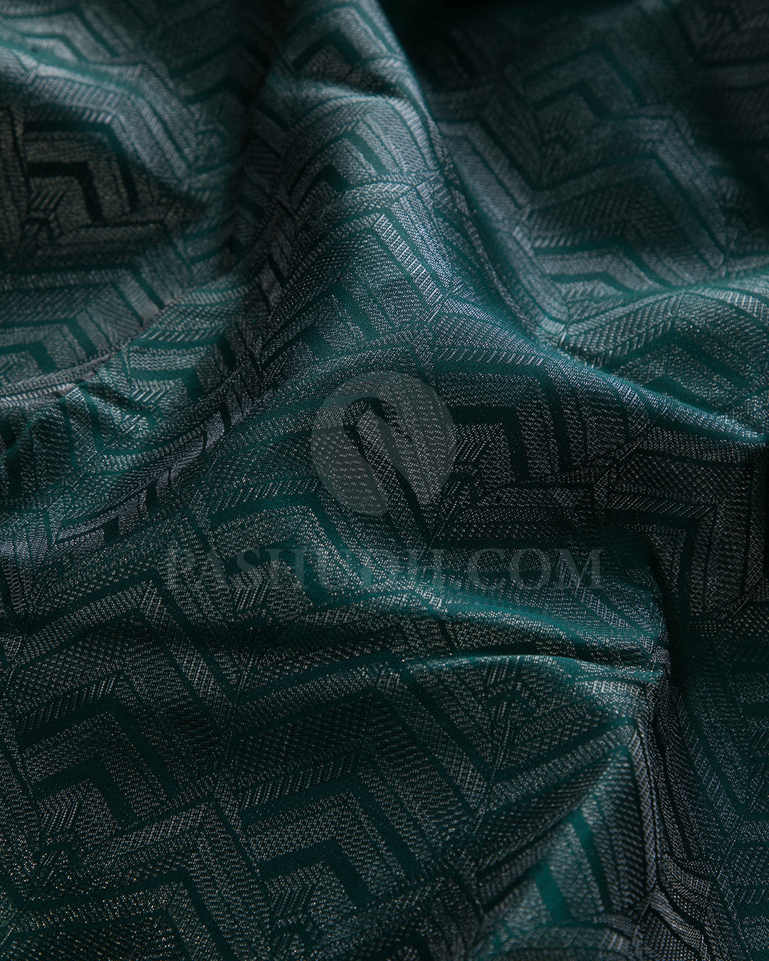 Pine Green And Rexona Blue Kanjivaram Silk Saree - D545(D)