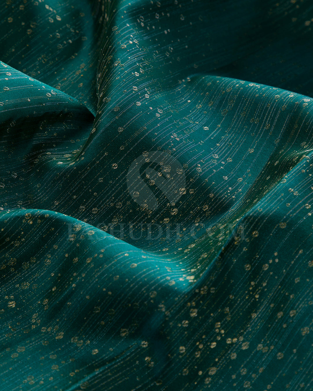 Pine Blue Borderless Kanjivaram Silk Saree - DJ305(D)