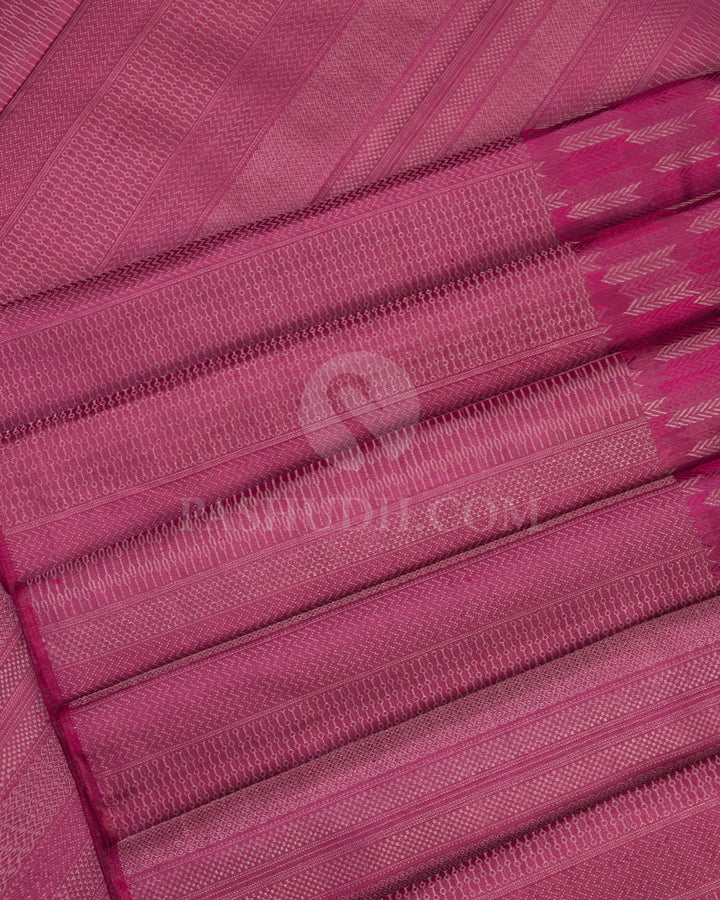 Old Rose Kanjivaram Silk Saree - D428 - View 4