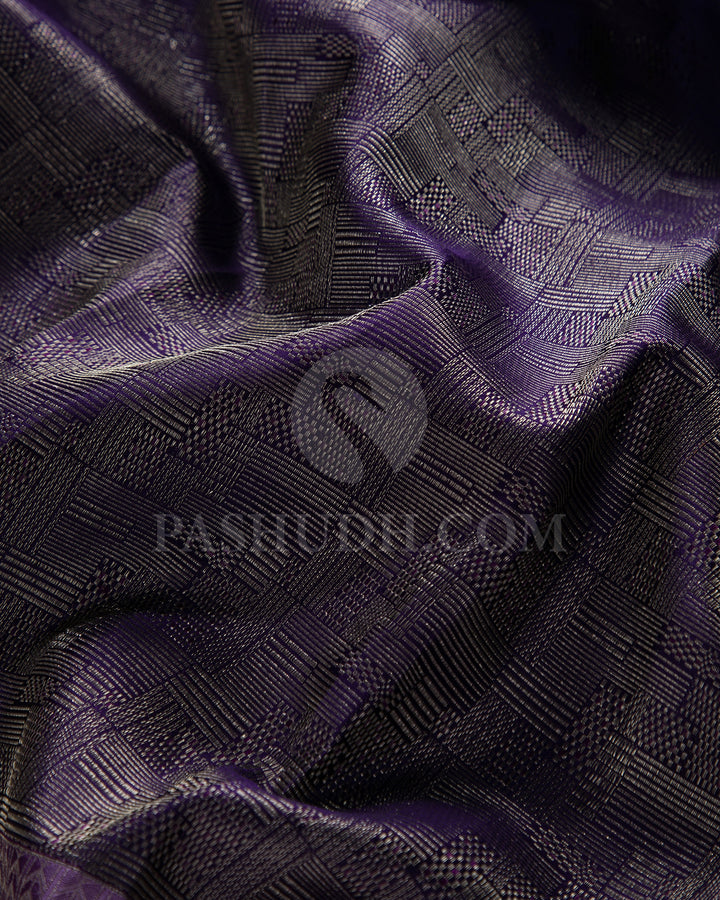 Purple And Lavender Kanjivaram Silk Saree - D571 ( C )