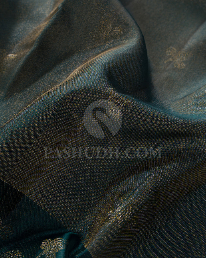 Pine Green Kanjivaram Silk Saree - DJ350(A)