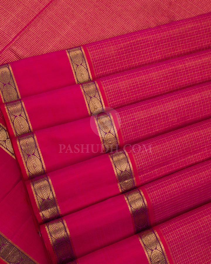 Pink Kanjivaram Silk Saree - S1134(A) - View 4