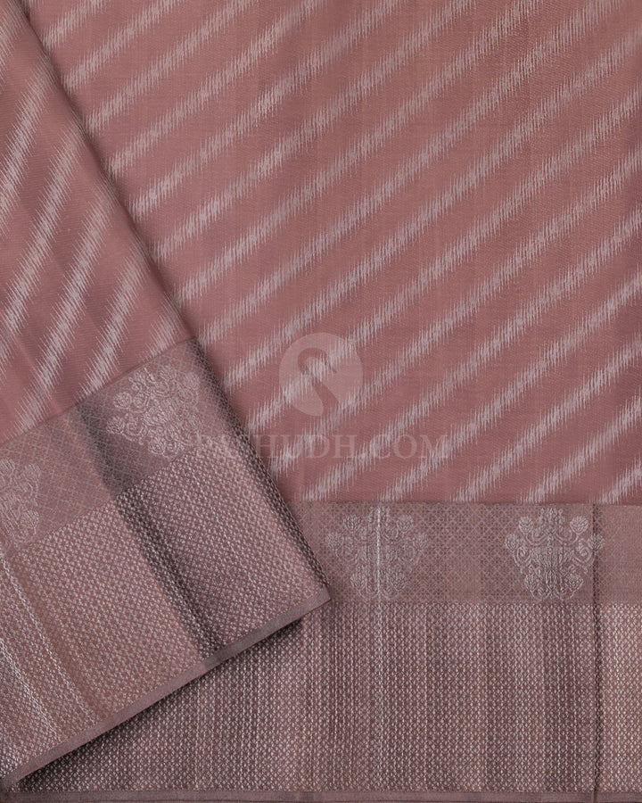 Plum & Chocolate Kanjivaram Silk Saree - D452 - View 3