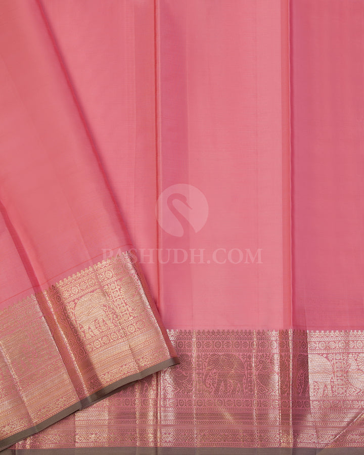 Pink Kanjivaram Silk Saree - DJ273(A) - View 2