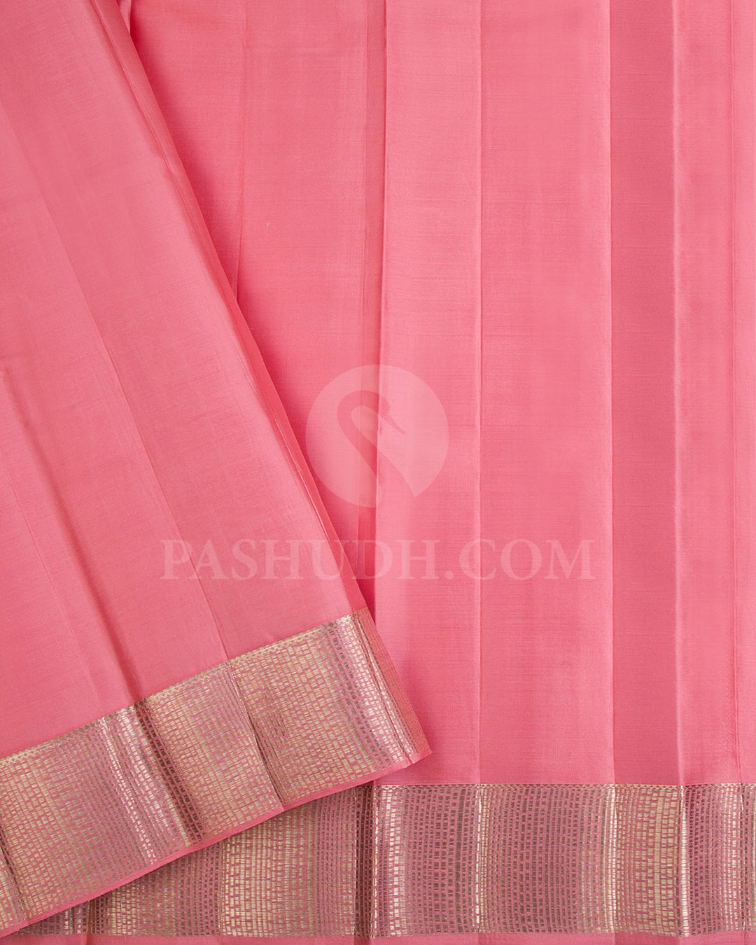 Pink And Peach Kanjivaram Silk Saree - DJ327(A)