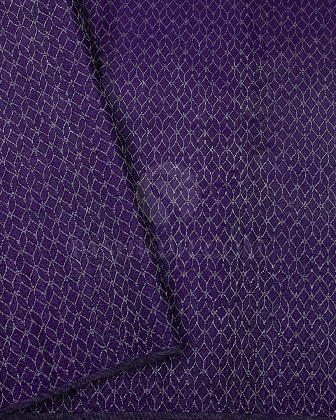 Powder Blue and Dark Purple Kanjivaram Silk Saree - D565(A)