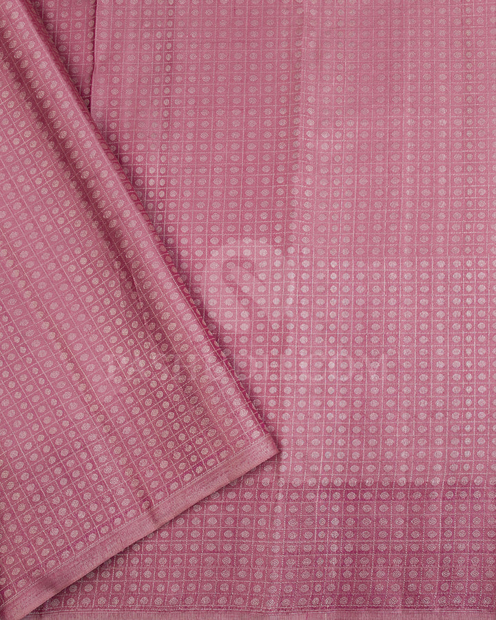 Pink And Mauve Kanjivaram Silk Saree - D554(A)