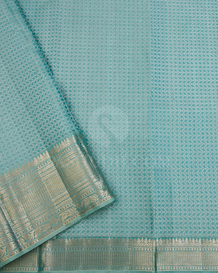 Powder Blue Kanjivaram Silk Saree - D578(A)