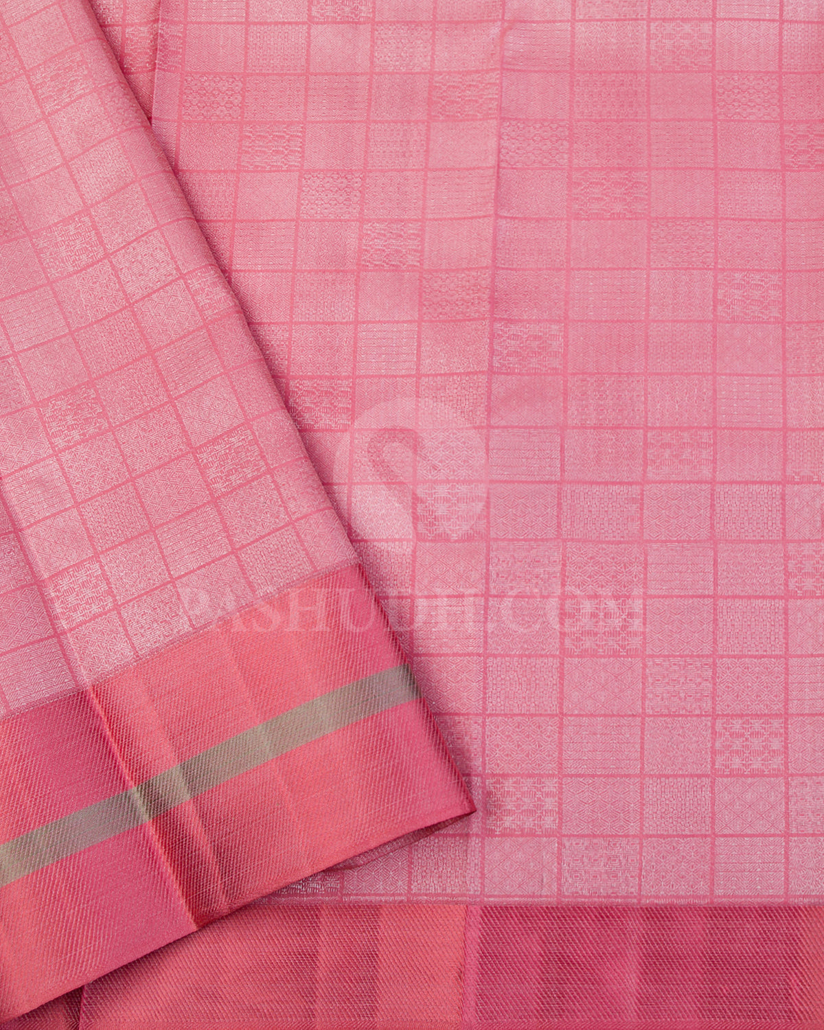 Lavender and Peachy Pink Kanjivaram Silk Saree - D536(B) - View 2