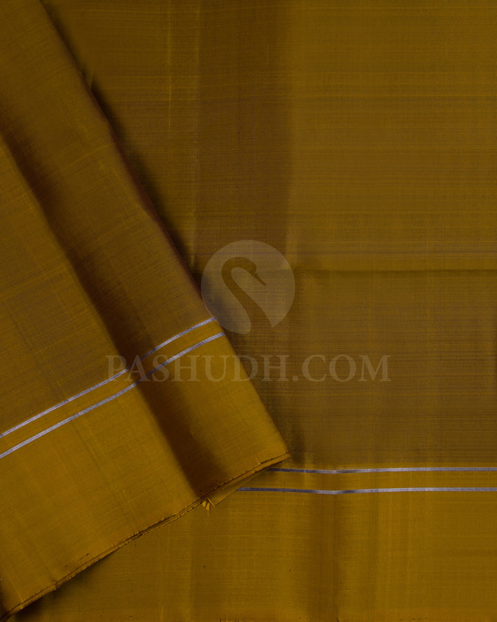 Purple And Mustard Yellow Soft Silk Saree - C63