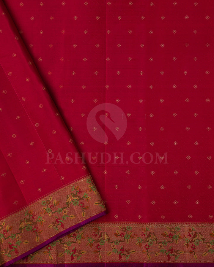 Red Kanjivaram Silk Saree - DJ328(B)