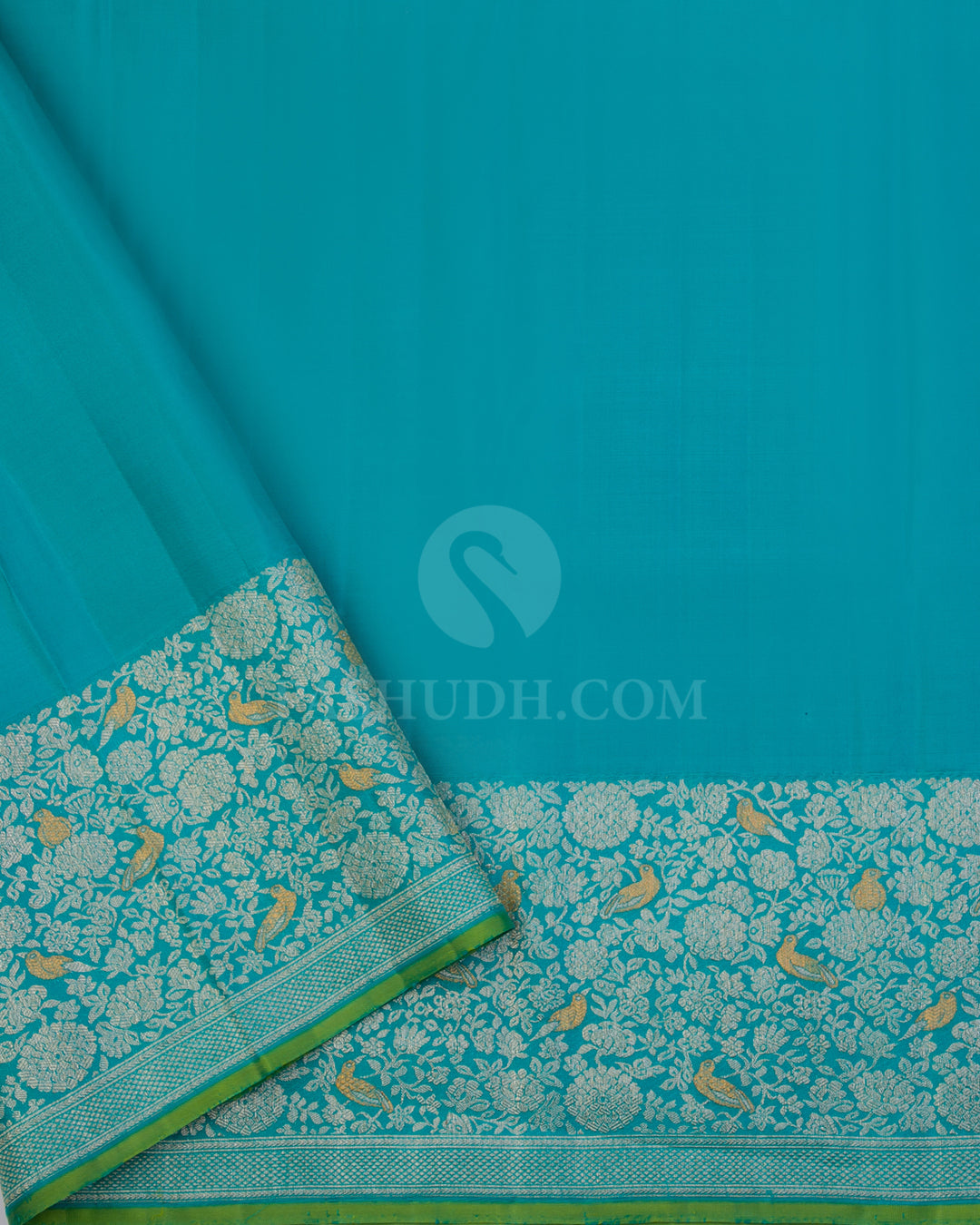 Pink & Turquoise Kanjivaram Silk Saree - S901