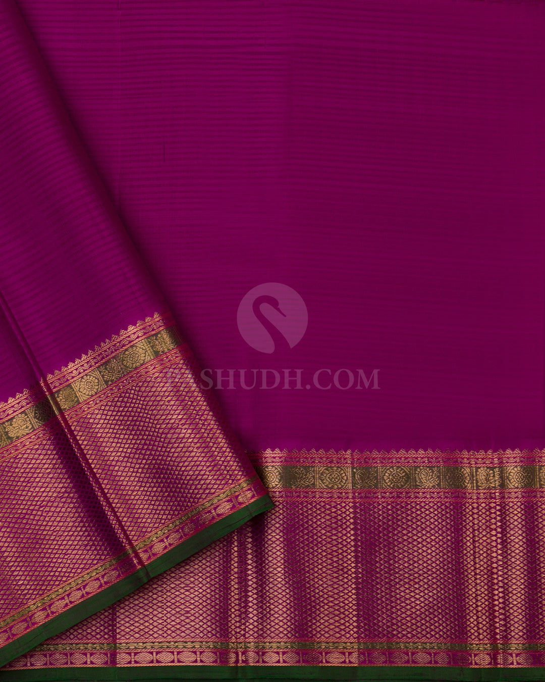 Yellow and Violet Pure Zari Kanjivaram Silk Saree - S774 - View 4