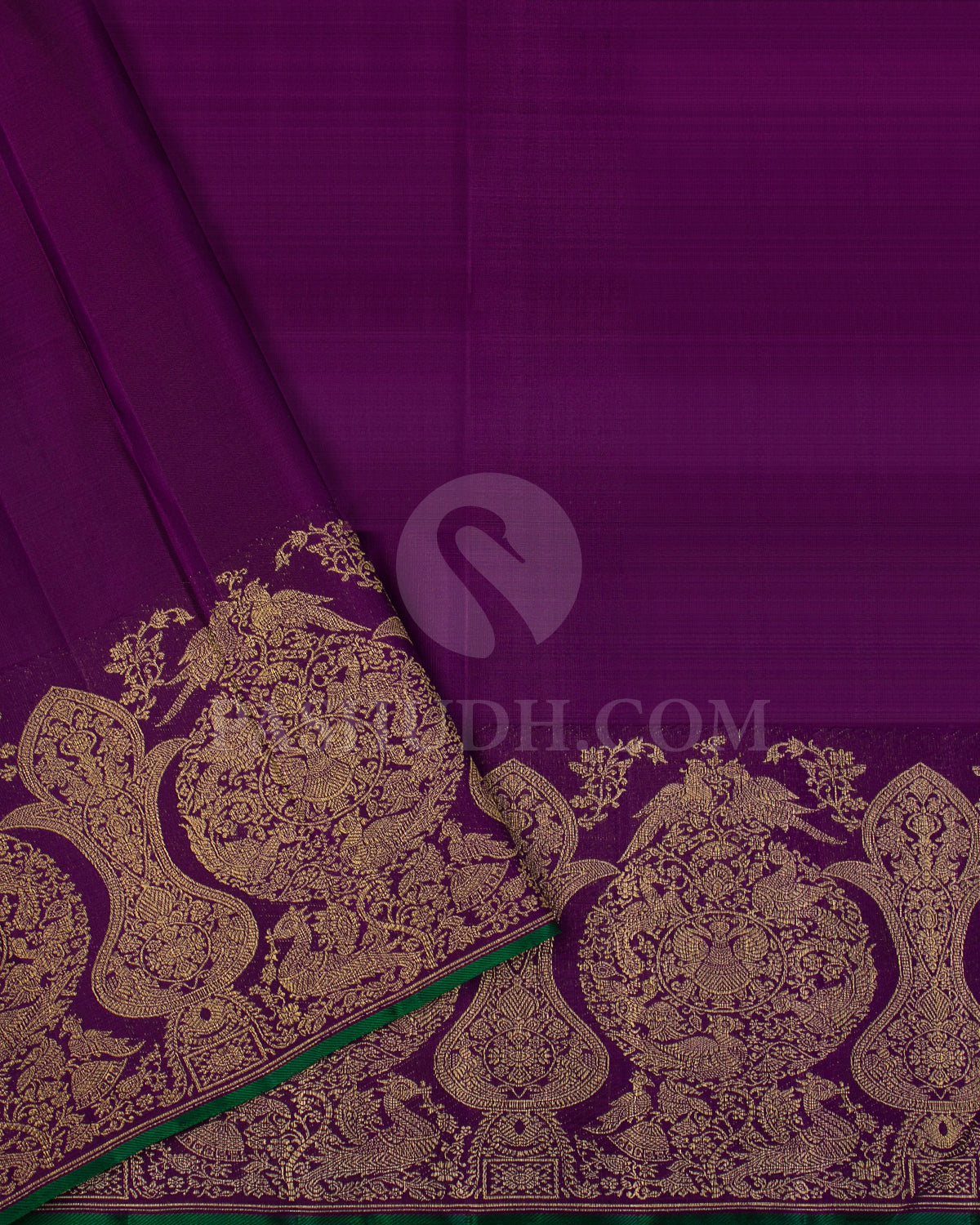 Candy Pink And Deep Violet Pure Zari Kanjivaram Silk Saree - P153(B) - View 3
