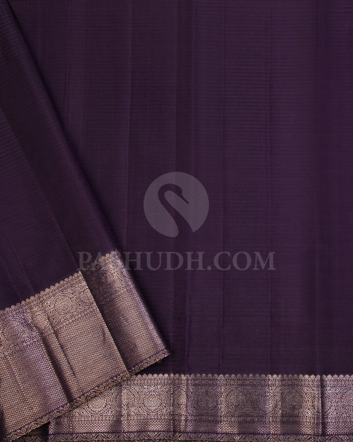 Powder Blue and Elephant Grey Kanjivaram Silk Saree - S924