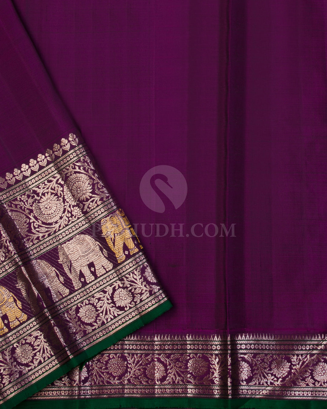 Pink and Purple Kanjivaram Silk Saree - S1013(A)