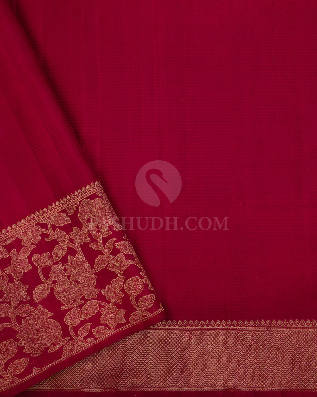 Powder Blue & Maroon Kanjivaram Silk Saree - S1138(A) - View 3