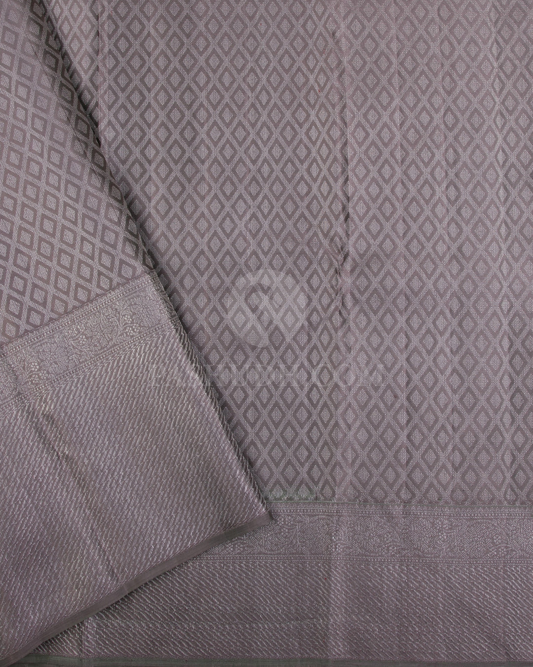 Powder Blue, Teal and Grey Kanjivaram Silk Saree - D525(A) - View 2