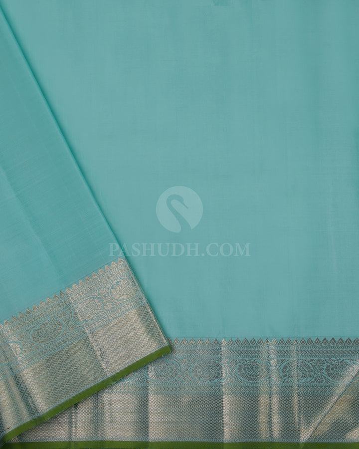 Peacock Green Kanjivaram Silk Saree - S795-View 4
