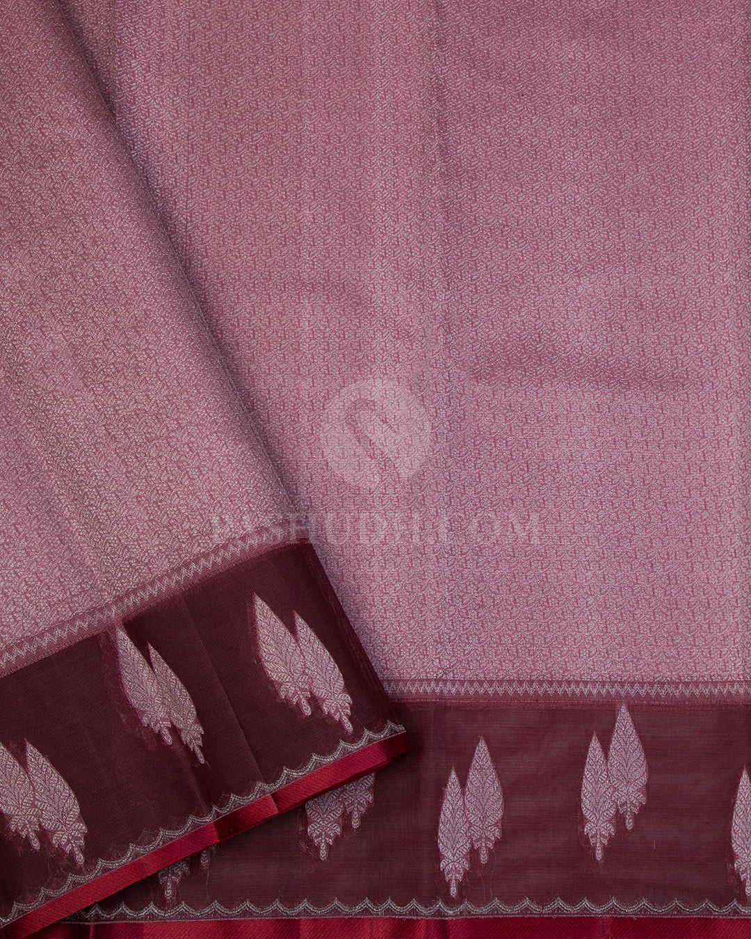 Pink and Brown Kanjivaram Silk Saree - DJ286(A) - View 2