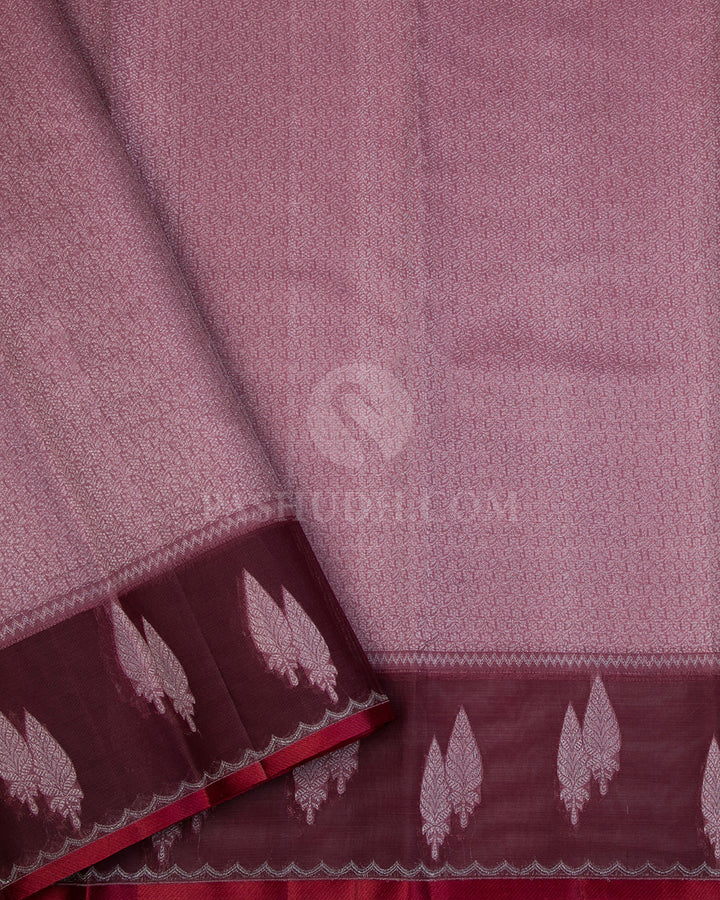 Pink and Brown Kanjivaram Silk Saree - DJ286(A) - View 2