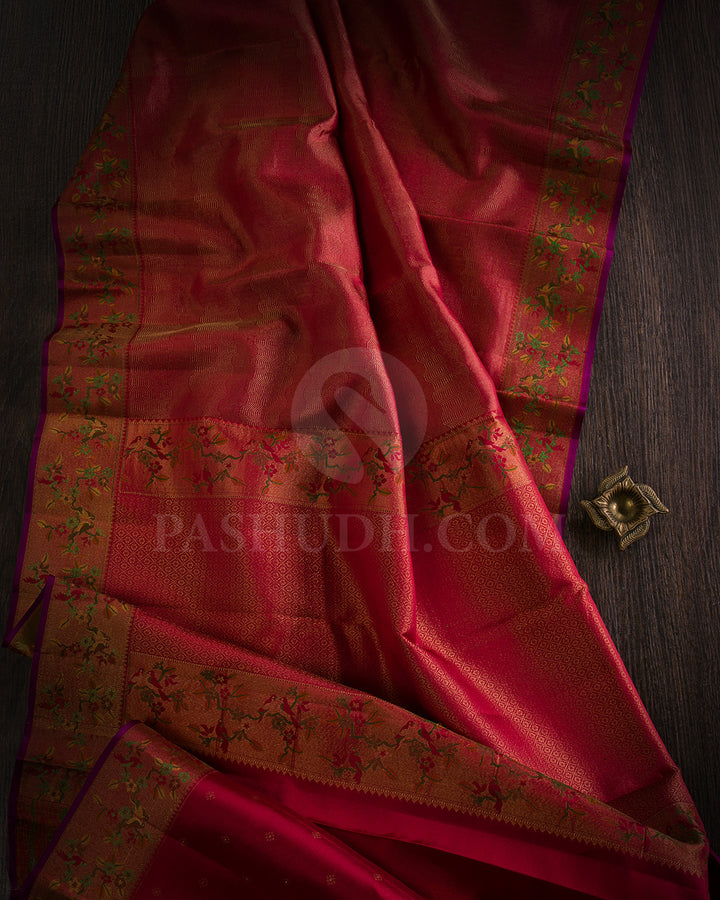 Red Kanjivaram Silk Saree - DJ328(B)