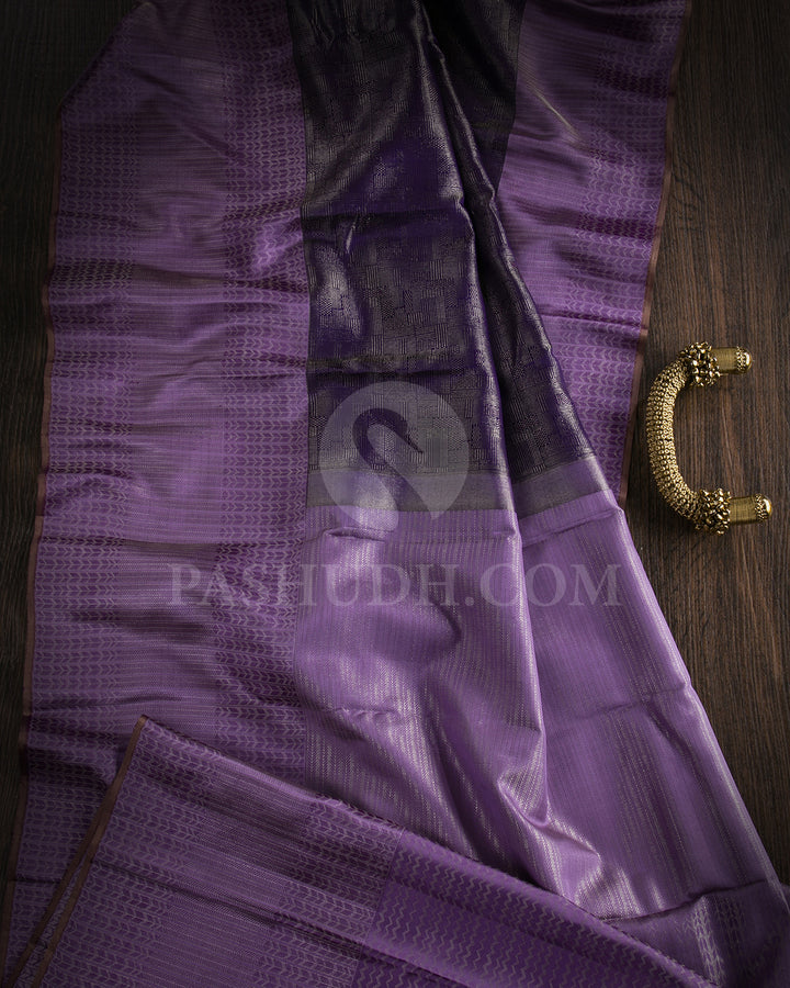Purple And Lavender Kanjivaram Silk Saree - D571 ( C )