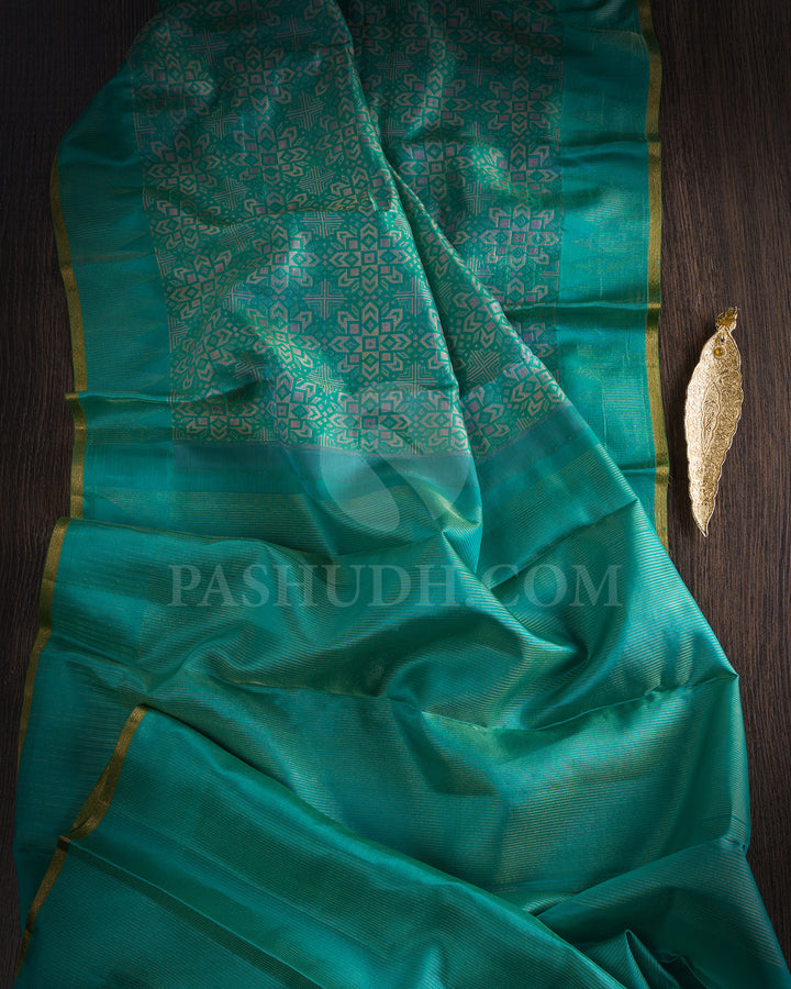 Persian Green Kanjivaram Silk Saree - DJ343(A)