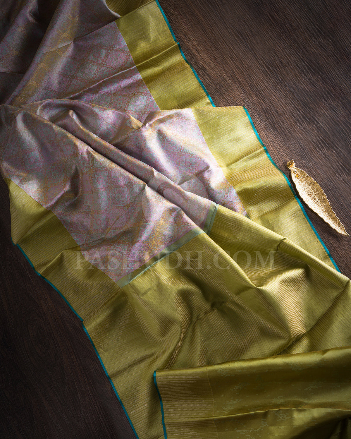 Pastel Green Maheswari Silk Saree main image 0