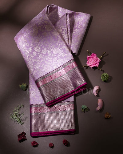 Lavender and Violet Kanjivaram Silk Saree - S1192(A)