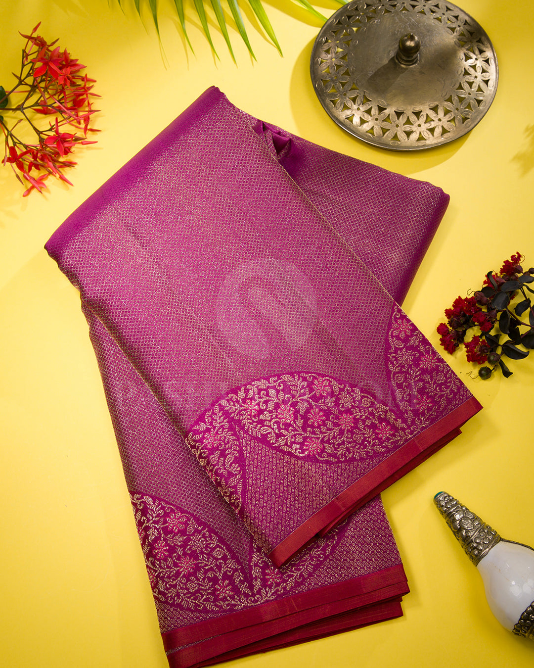 Magenta Kanjivaram Silk Saree - DJ336(A)