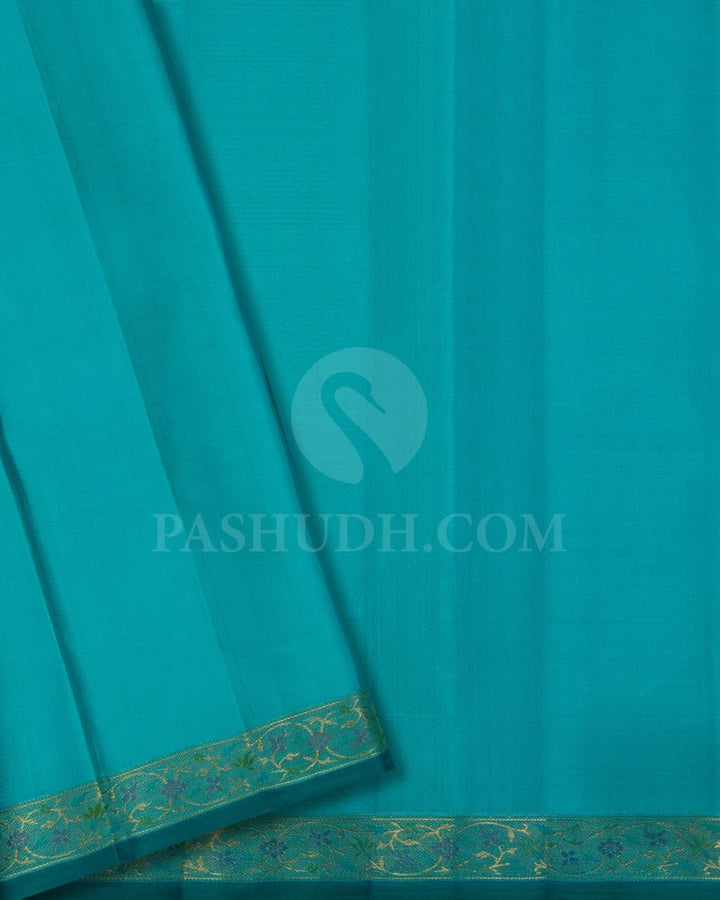 Sky Blue Kanjivaram Silk Saree -DJ368(A)