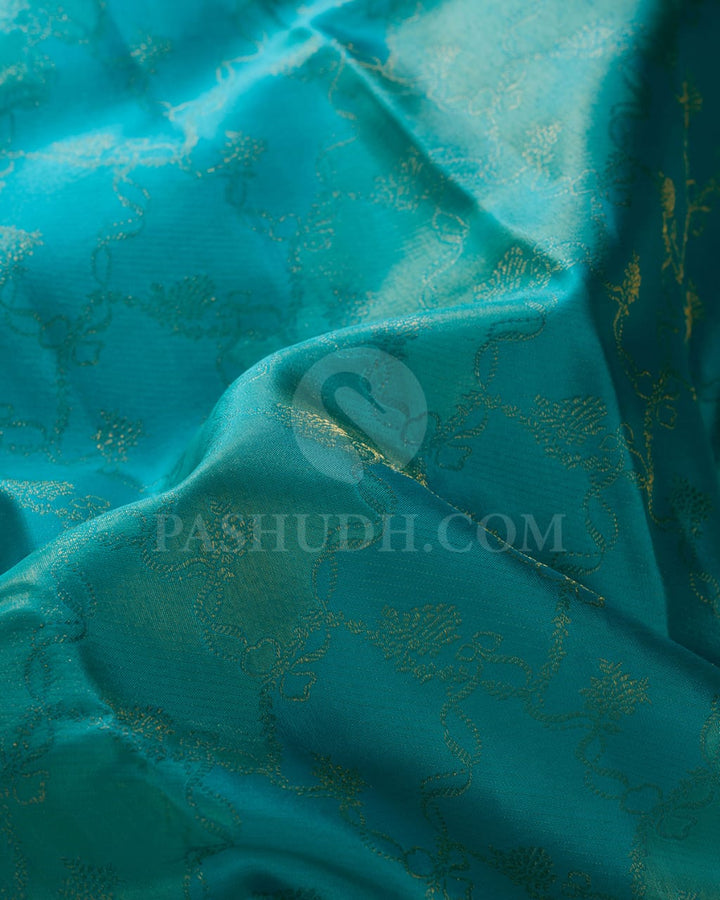 Sky Blue Kanjivaram Silk Saree -DJ368(A)