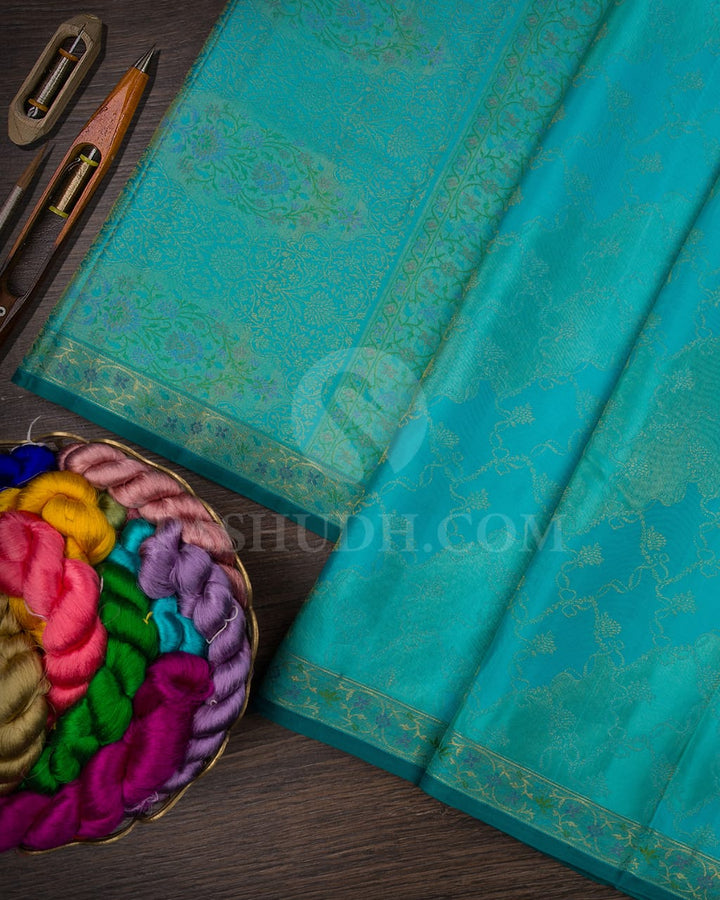 Sky Blue Kanjivaram Silk Saree -DJ368(A)