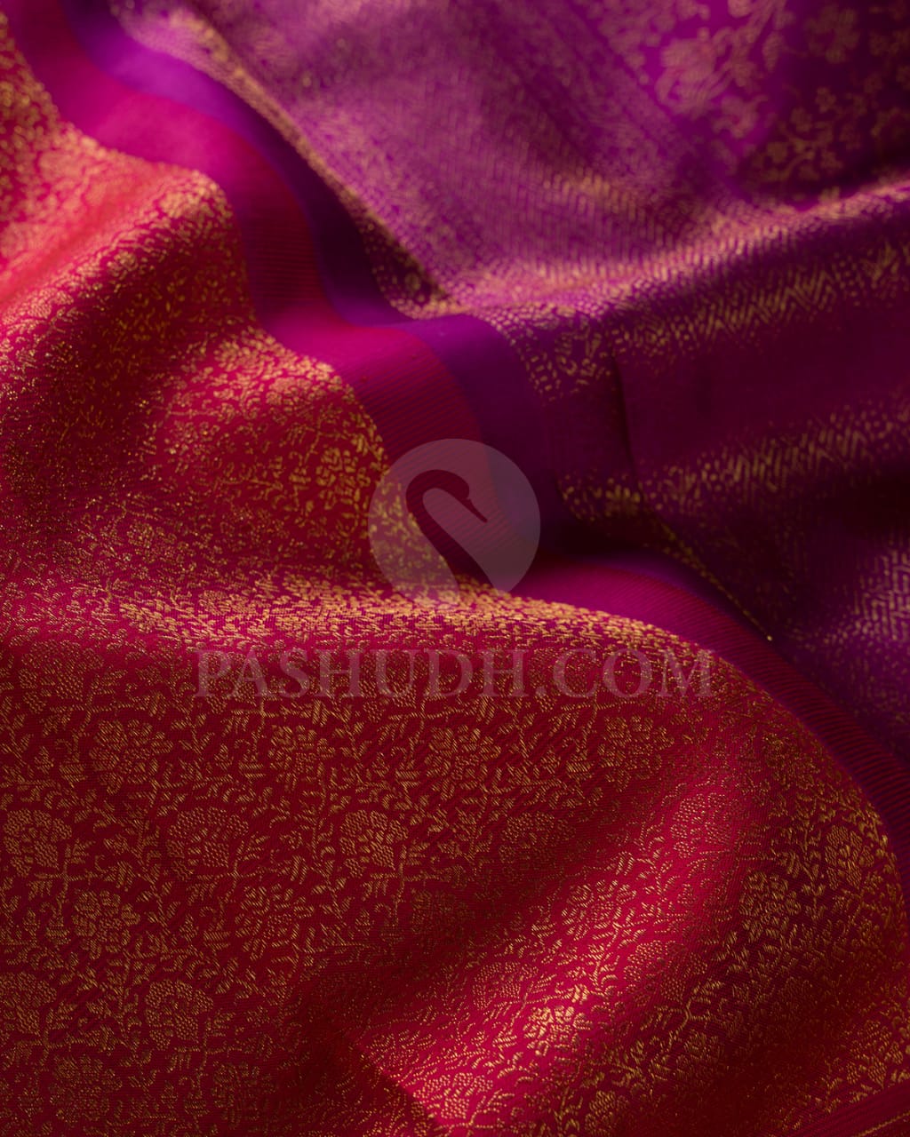 Red And Magenta  Kanjivaram Silk Saree-DJ370(A)