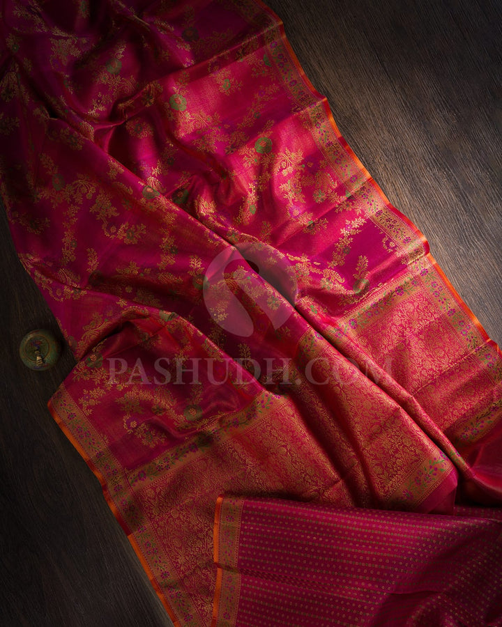 Pink Kanjivaram Silk Saree-DJ383(A)
