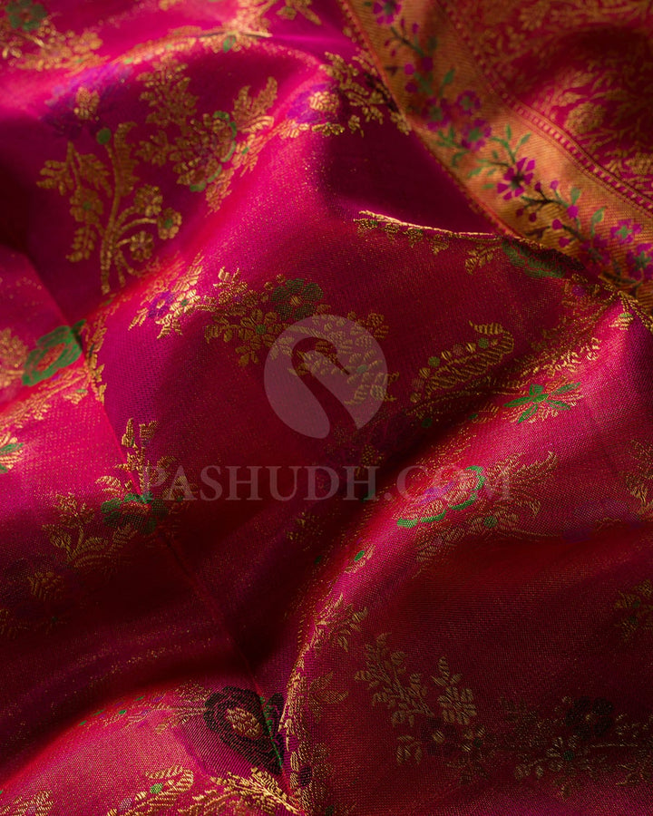 Pink Kanjivaram Silk Saree-DJ383(A)