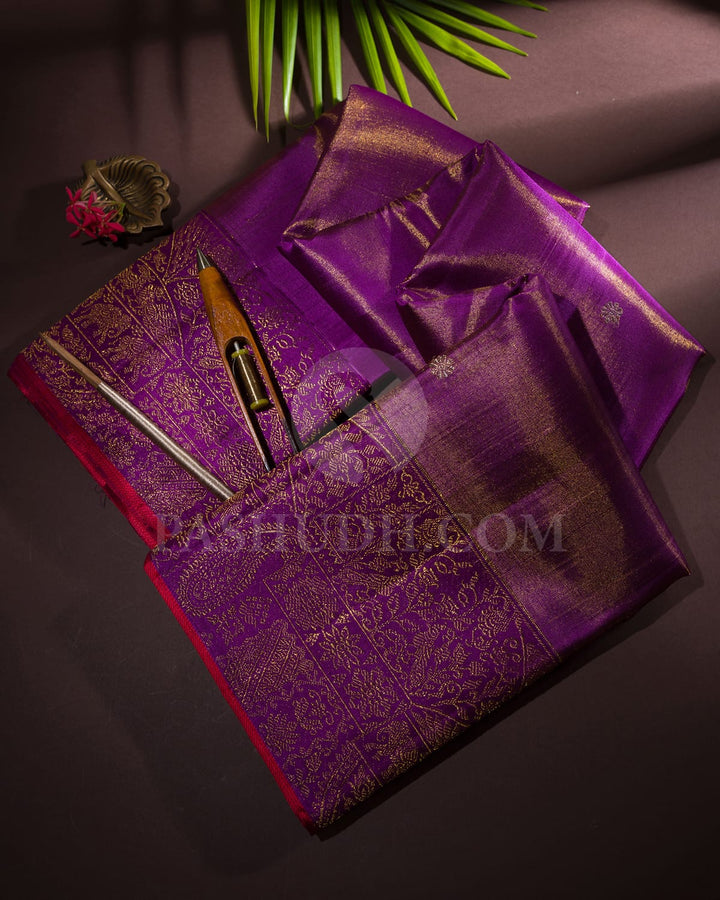 Purple Kanjivaram Silk Saree-S1483(A)